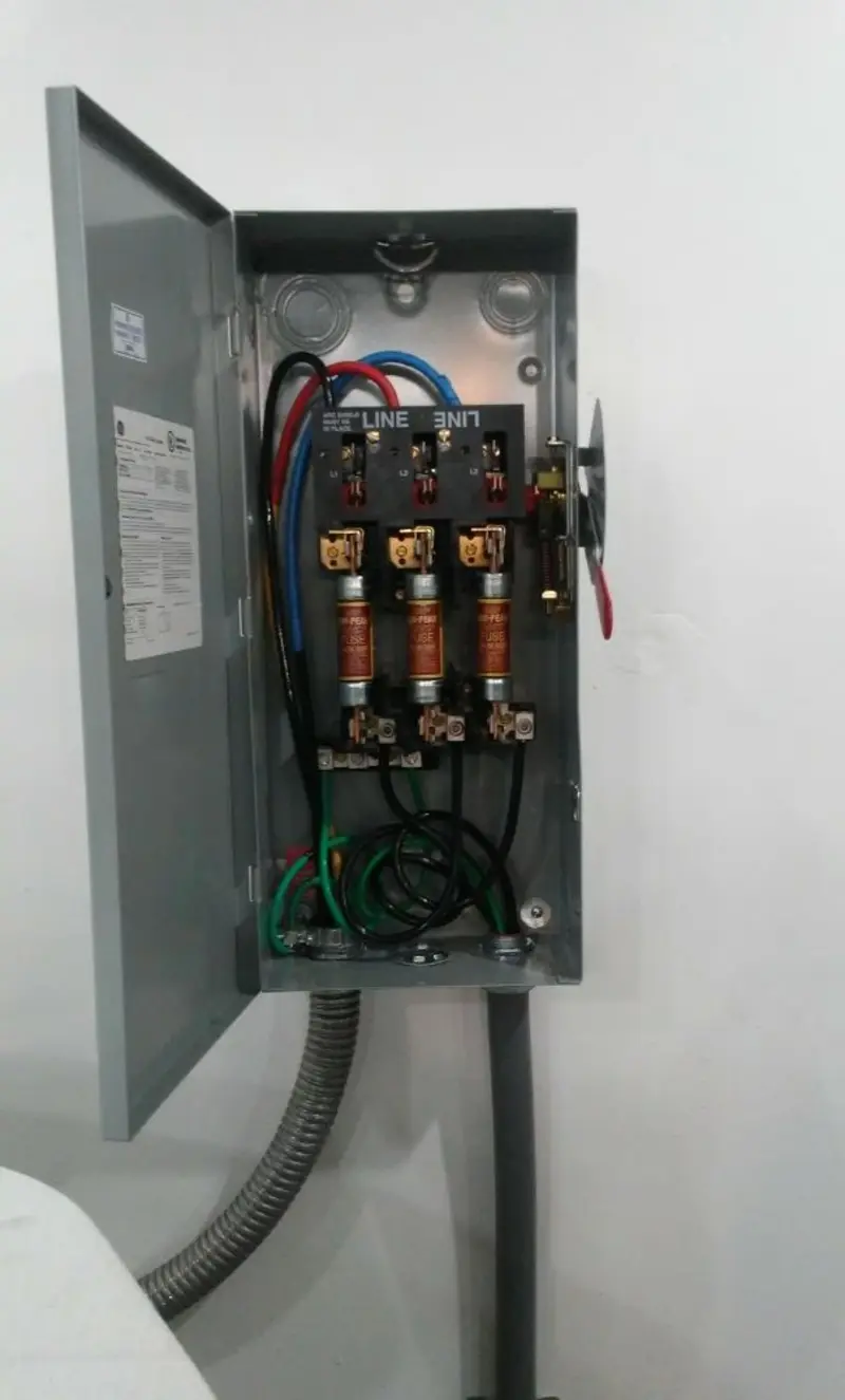 Three-phase disconnect switch installed for Electrical Wiring & Rewiring in Red Bank
